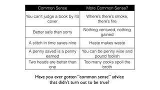 Common sense says opposite things. Which proverb do you trust?