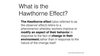 The Hawthorne effect: people change when they know they are watched