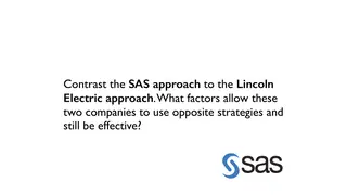 SAS and Lincoln Electric use opposite strategies. How do both work?