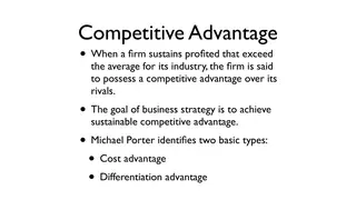 Competitive advantage: cost or differentiation