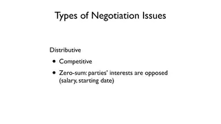 Distributive issues: one side's gain is the other's loss