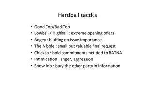 Hardball tactics and their names, from good cop/bad cop to the nibble