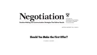 Should you make the first offer?