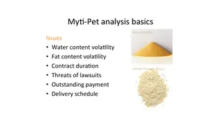 The issues on the table, from water content to delivery schedule