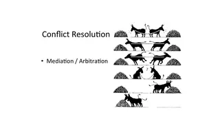 Conflict resolution: mediation or arbitration