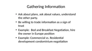 Gathering information: ask about plans and values