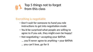 The top lesson: everything is negotiable