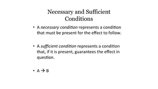 Necessary and sufficient conditions