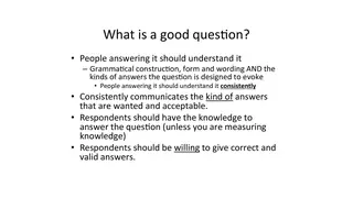 What makes a good survey question