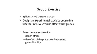 Group exercise: design an experiment on whether review sessions raise exam grades