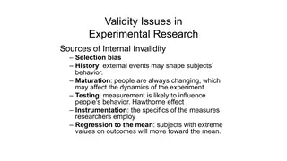 Threats to internal validity