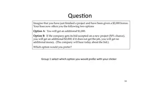 A framing experiment run on the class with clickers