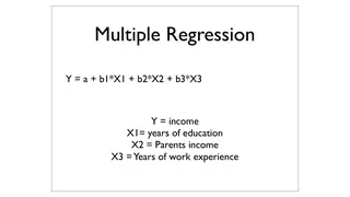 Multiple regression: income on education, parents' income, and experience