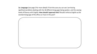 Language: should Tariq make English the standard?
