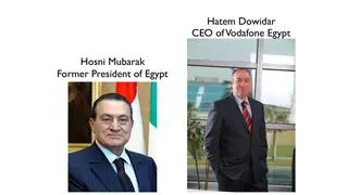 Hosni Mubarak and Hatem Dowidar, CEO of Vodafone Egypt