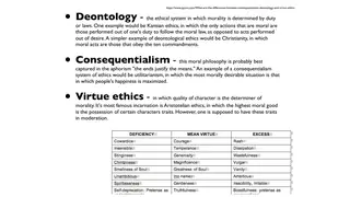 Three lenses for an ethical call: deontology, consequences, virtue