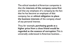 What an American company would call corruption