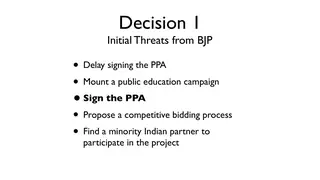 Decision I: Enco faces threats from the BJP