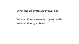 What should the professor running the program do?
