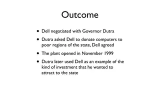 Outcome: Dell negotiated, and the plant opened in 1999