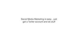 Social media marketing is easy, just get a Twitter account and do stuff
