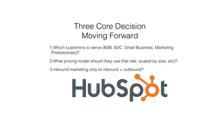 HubSpot's three decisions: which customers, which pricing, inbound only or not