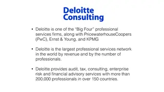 Deloitte, the largest professional services network in the world