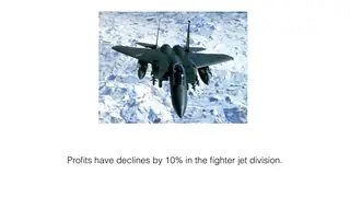 Profits have declined 10% in the fighter jet division