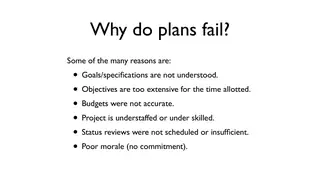 Why plans fail