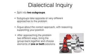 Dialectical inquiry: two subgroups argue opposite positions