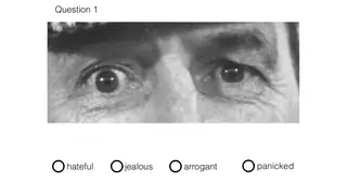 Reading the Mind in the Eyes: pick the word that fits each pair of eyes