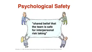Psychological safety: a shared belief that the team is safe for risk taking
