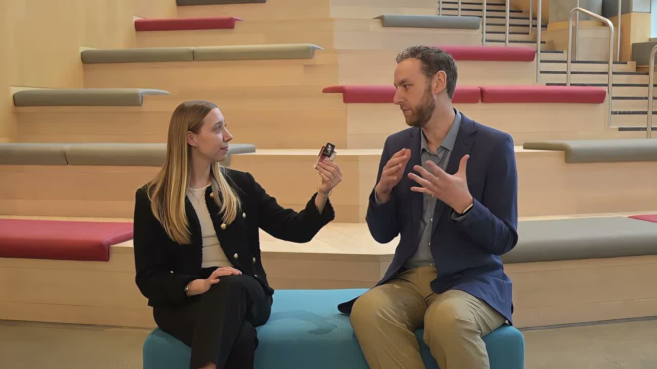 Ben Collier explaining a point during the Tepper Faculty Spotlight conversation